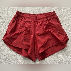 Lululemon Hotty Hot Red Womens Shorts 4” Inseam  Size 6